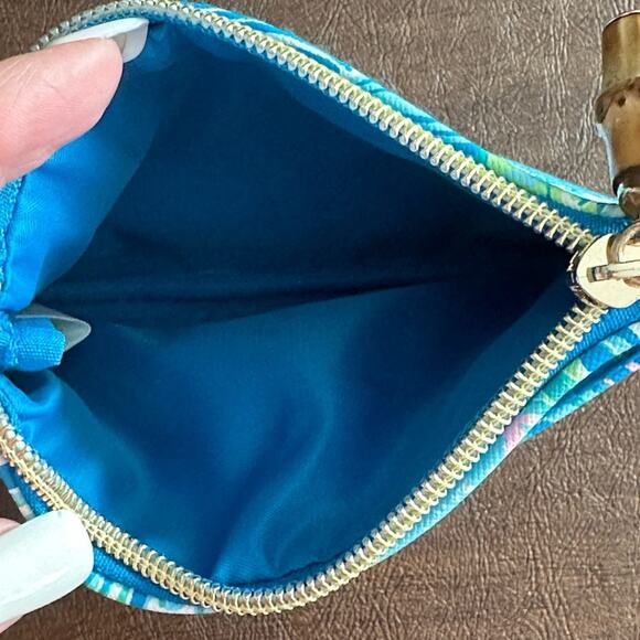 Lilly Pulitzer Zip Wallet -Change Purse Holiday In The Sun Botanical Green NWOT - Picture 2 of 4